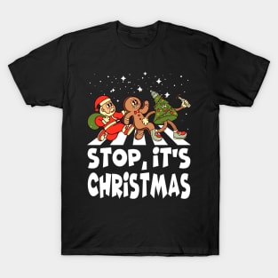 Christmas Road - 2, Santa Claus, Gingerbread man, Christmas tree T-Shirt